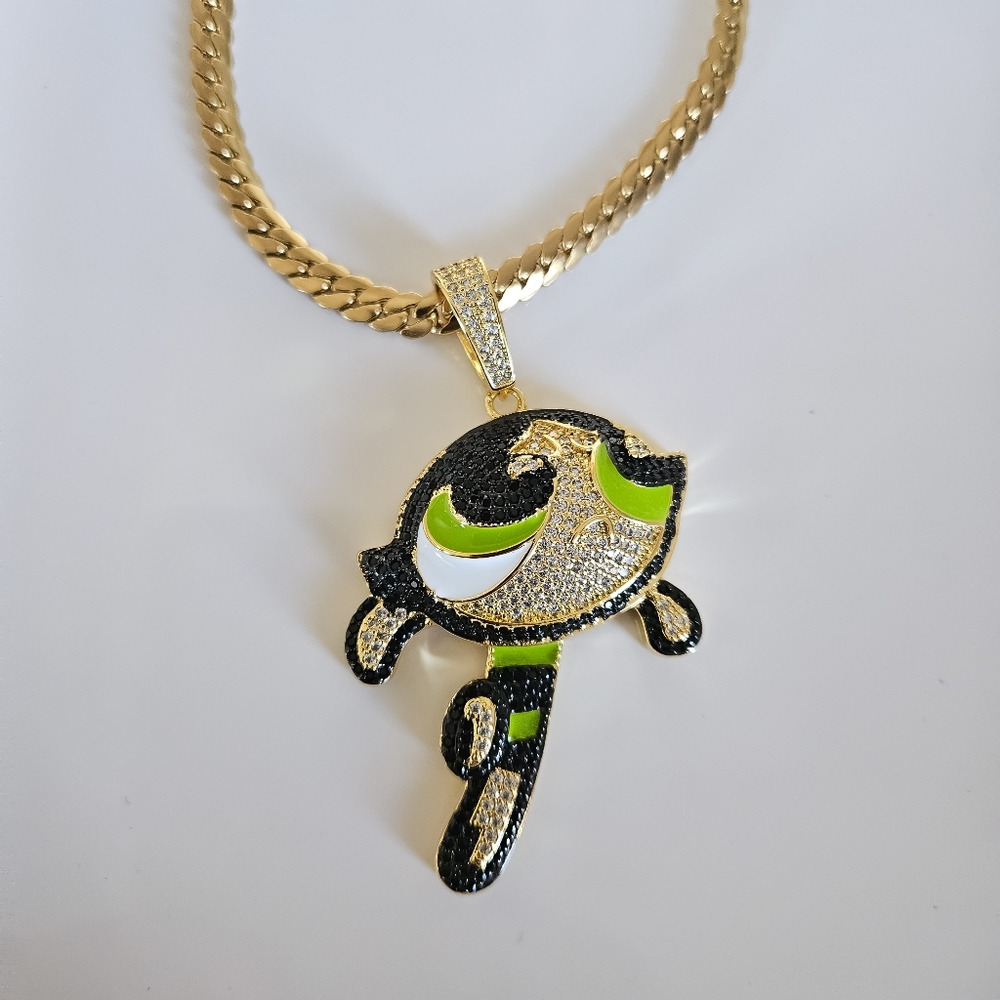 Gold plated stainless steel Powerpuff girls Necklaces - Picture 4 of 7